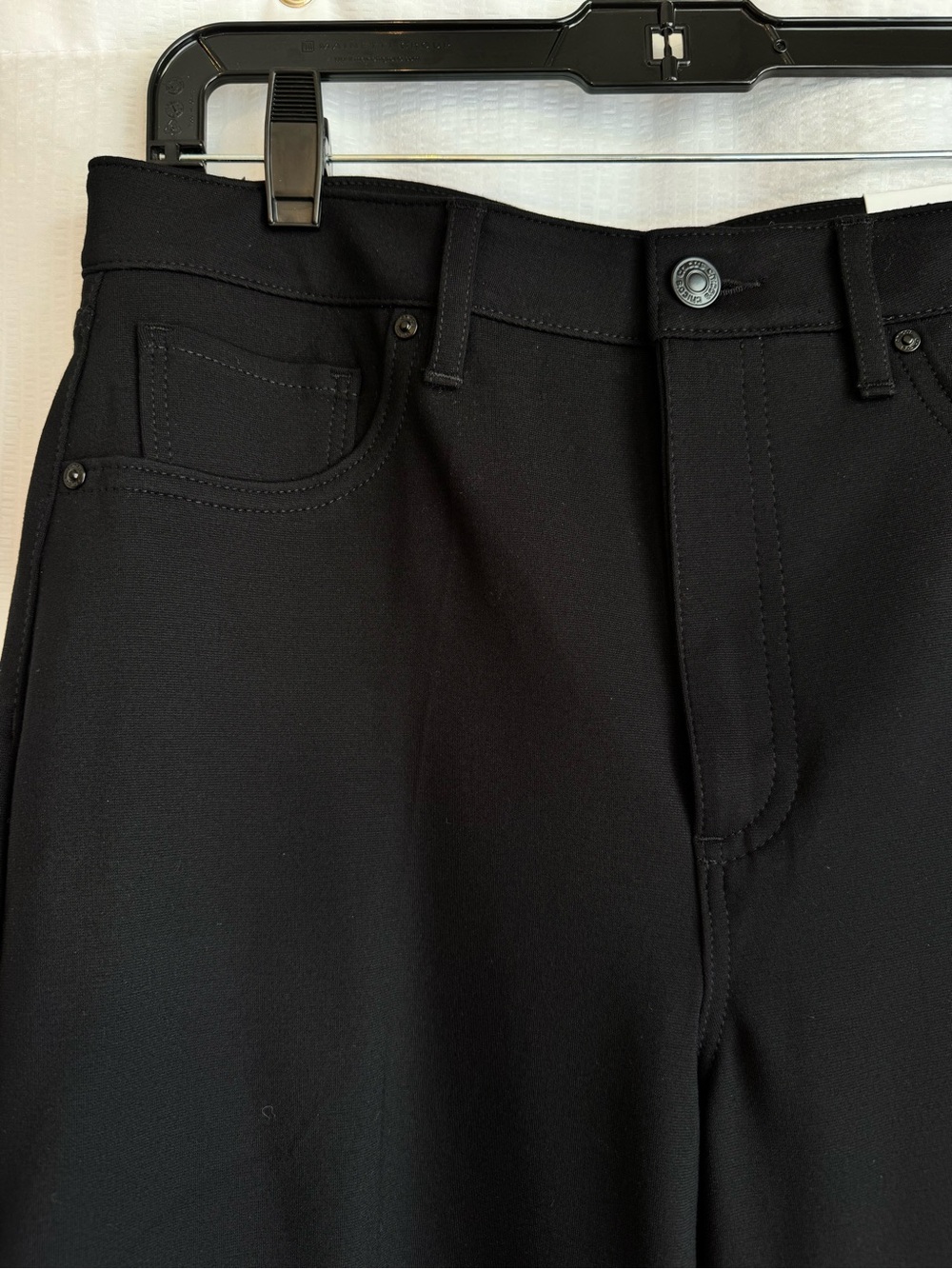Chico's Wide Leg Black Ponte Pants Size 1